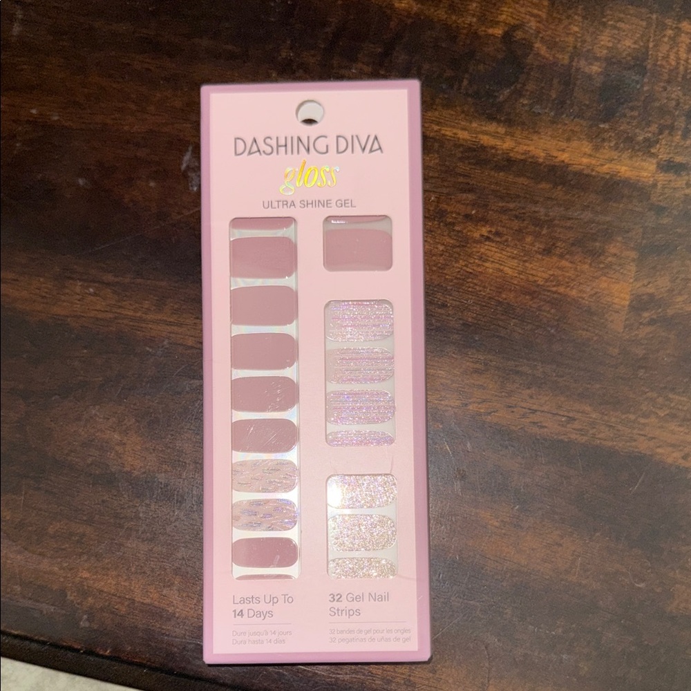 Dashing Diva Gloss Ultra Shine Gel Nail Strips - Pink